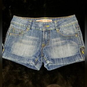 Mossimo Supply Co. Blue Jean Shorts Distressed Cuffed